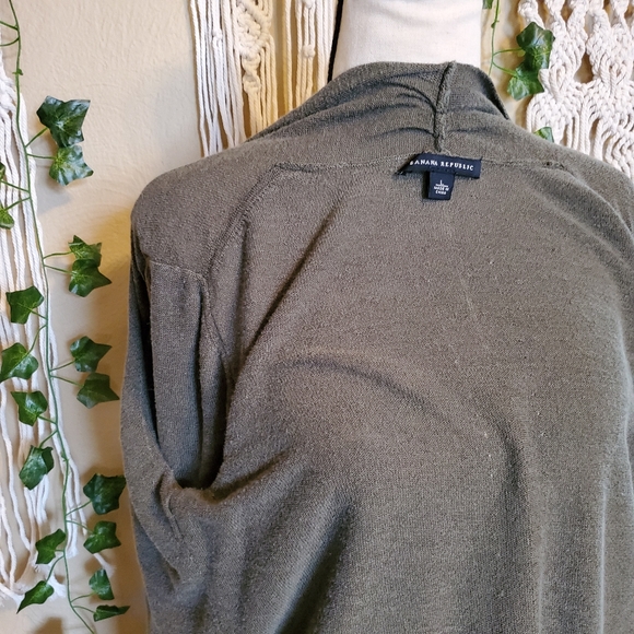 Banana Republic Large Olive Green Sweater Cardigan - Picture 3 of 16